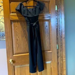 Ann Taylor new off the shoulder black jumpsuit